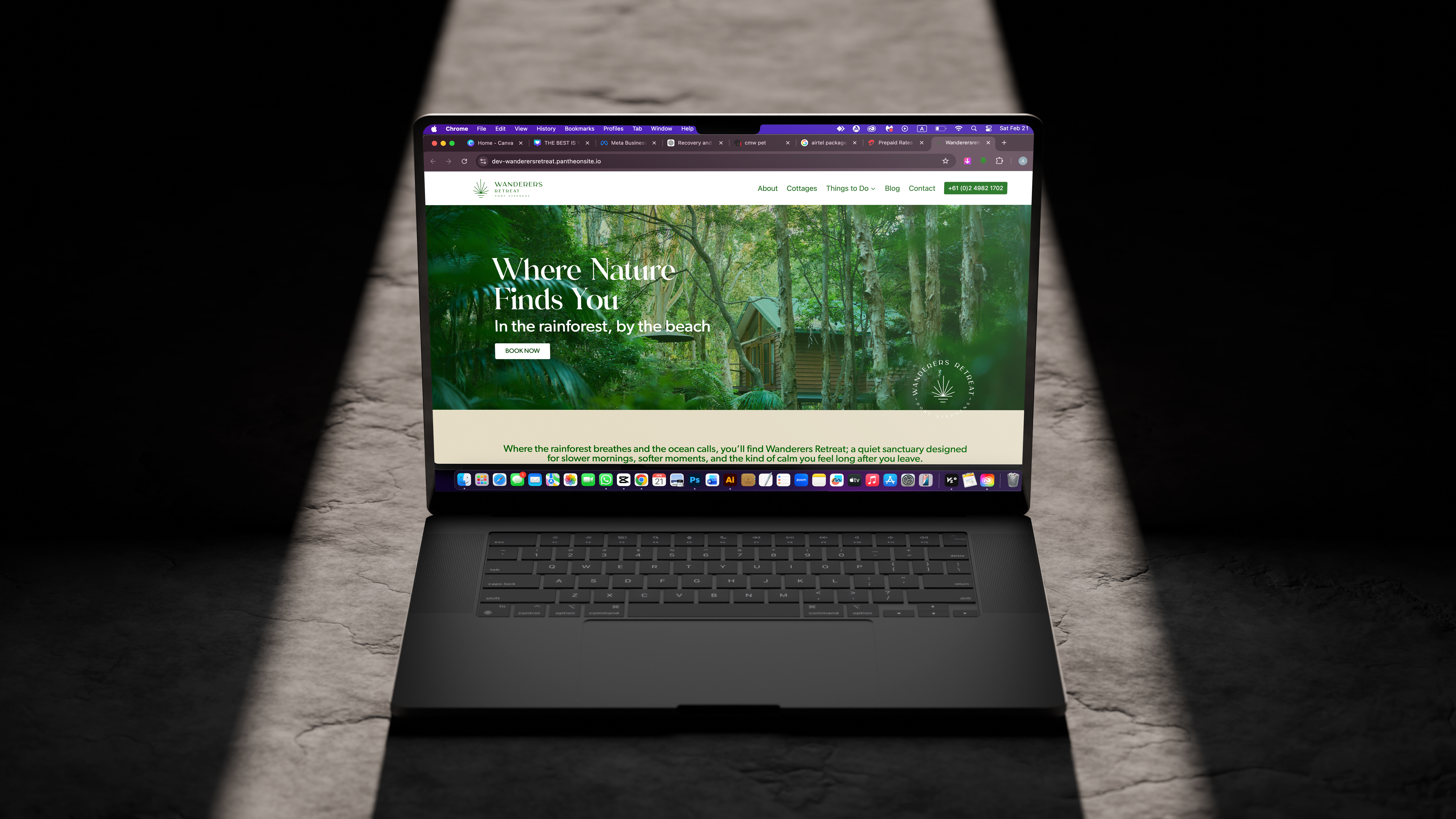 Wanderers Retreat web design
