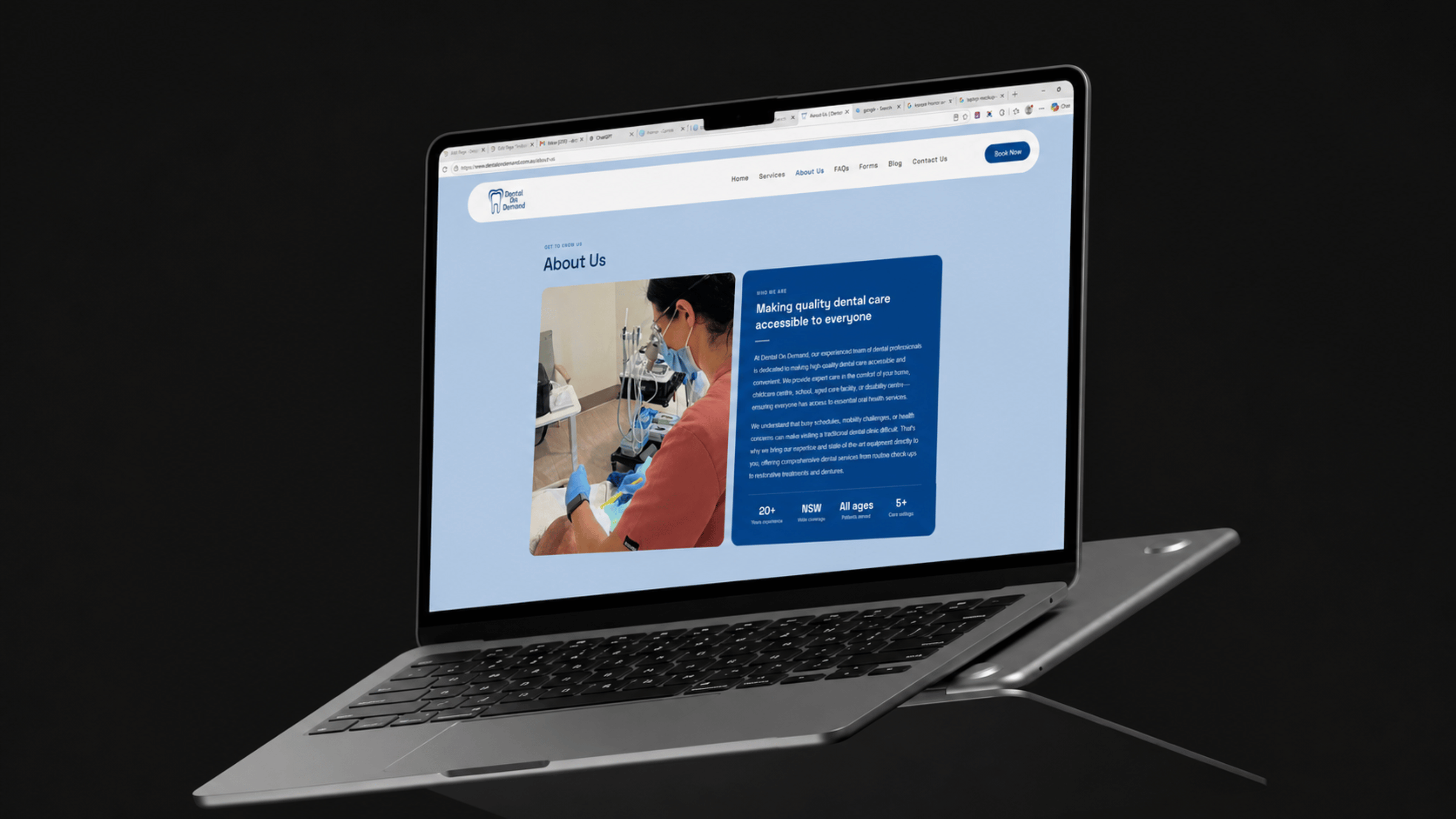 Dental On Demand website redesign project