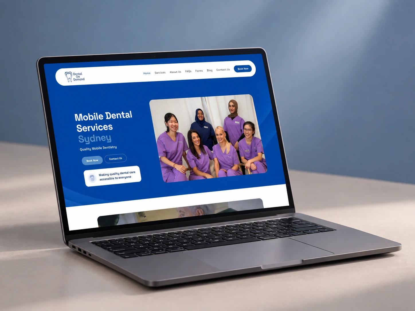 Dental on Demand responsive website design