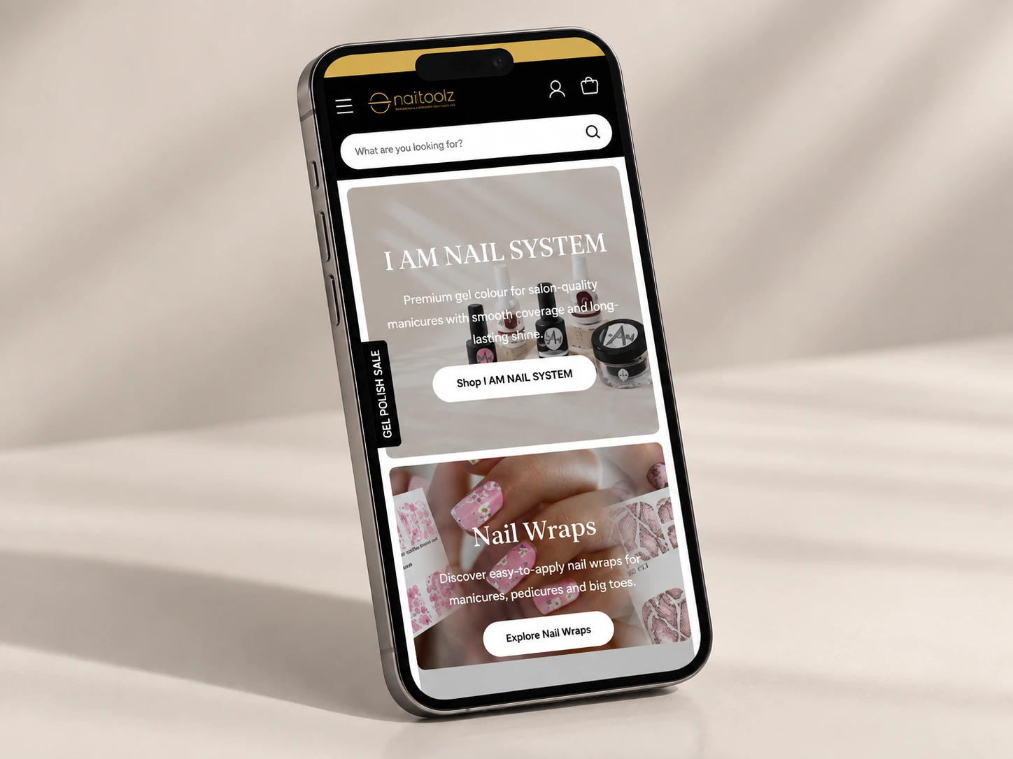 Nailtoolz mobile eCommerce design
